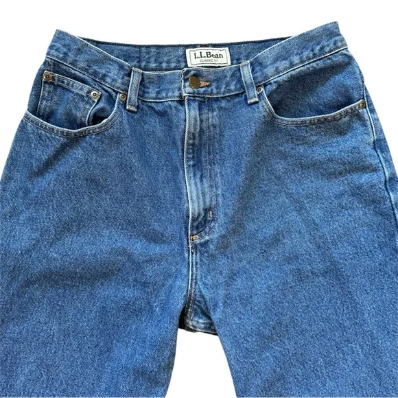 L.L. Bean Women’s 12 Regular Jeans Classic Fit 100% Cotton High Rise Denim VGT - Picture 5 of 11